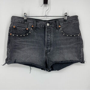 Levi's 501 Cut Off Studded Distressed‎ Shorts SZ 31